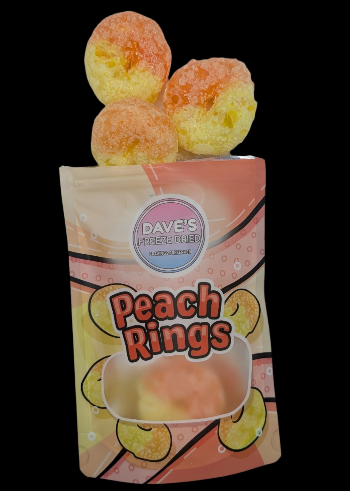 Peach Gummy Rings 0.85oz